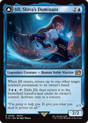 Jill, Shiva's Dominant // Shiva, Warden of Ice (FIN-058) - FINAL FANTASY: (enchantment) Foil - Poke-Collect