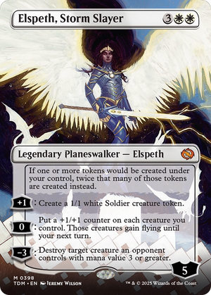 Elspeth, Storm Slayer (TDM-398) - Tarkir: Dragonstorm (Borderless) Foil