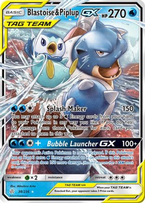 Blastoise & Piplup-GX 38/236 - Cosmic Eclipse Holofoil - Poke-Collect