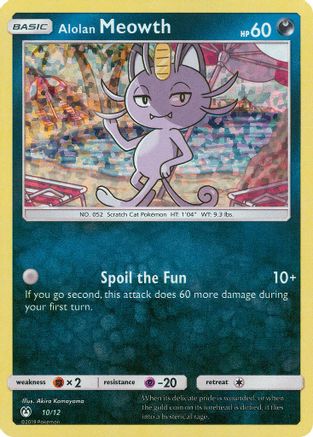 Alolan Meowth 10/12 - McDonalds Collection 2019 Holofoil - Poke-Collect