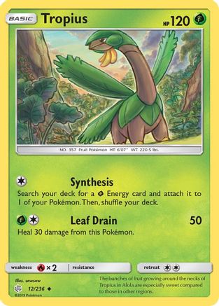Tropius 12/236 - Cosmic Eclipse Reverse Holofoil - Poke-Collect