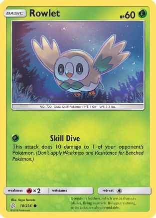 Rowlet - 18/236 18/236 - SM  Cosmic Eclipse - Poke-Collect