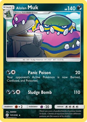Alolan Muk 131/236 - Cosmic Eclipse Reverse Holofoil - Poke-Collect