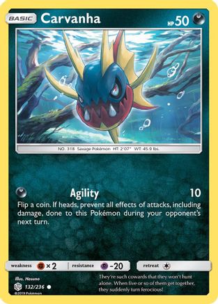 Carvanha 132/236 - SM  Cosmic Eclipse - Poke-Collect