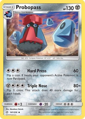 Probopass 141/236 - SM  Cosmic Eclipse Reverse Holofoil - Poke-Collect