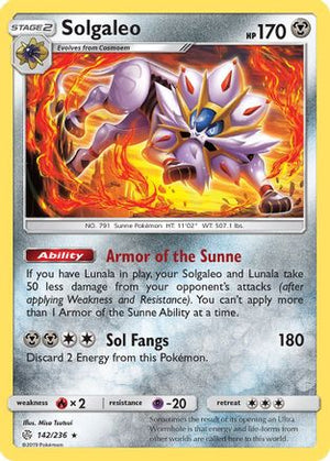 Solgaleo 142/236 - Cosmic Eclipse Holofoil - Poke-Collect
