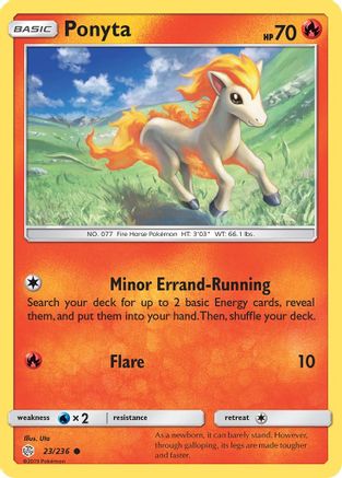 Ponyta 23/236 - SM  Cosmic Eclipse Reverse Holofoil