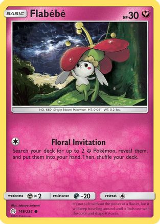Flabebe - 149/236 149/236 - SM  Cosmic Eclipse Reverse Holofoil - Poke-Collect