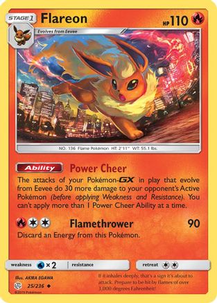 Flareon 25/236 - SM  Cosmic Eclipse - Poke-Collect