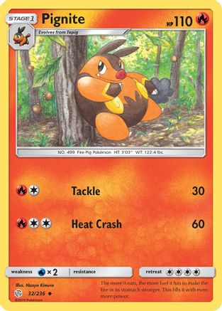 Pignite 32/236 - SM  Cosmic Eclipse - Poke-Collect