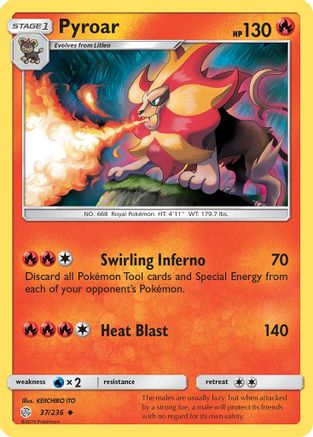 Pyroar 37/236 - SM  Cosmic Eclipse - Poke-Collect