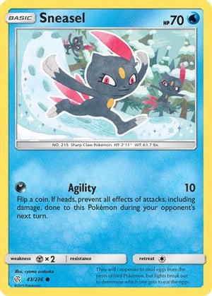 Sneasel 43/236 - Cosmic Eclipse Reverse Holofoil - Poke-Collect