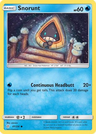 Snorunt 47/236 - Cosmic Eclipse Reverse Holofoil - Poke-Collect
