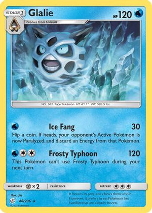 Glalie 48/236 - SM  Cosmic Eclipse Reverse Holofoil - Poke-Collect