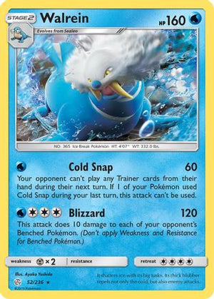 Walrein 52/236 - Cosmic Eclipse Reverse Holofoil - Poke-Collect