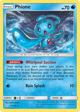Phione 57/236 - SM  Cosmic Eclipse - Poke-Collect