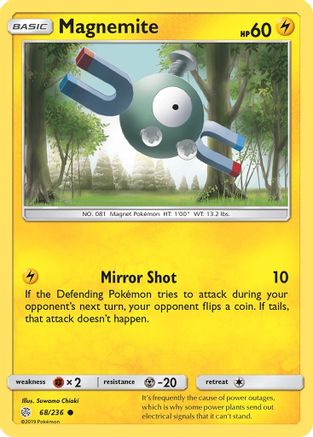 Magnemite 68/236 - SM  Cosmic Eclipse Reverse Holofoil - Poke-Collect