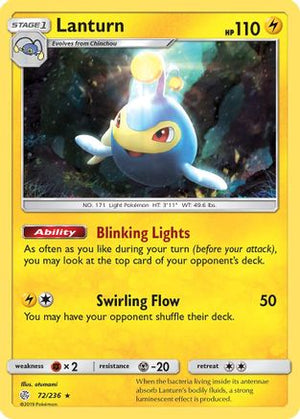 Lanturn 72/236 - SM  Cosmic Eclipse - Poke-Collect
