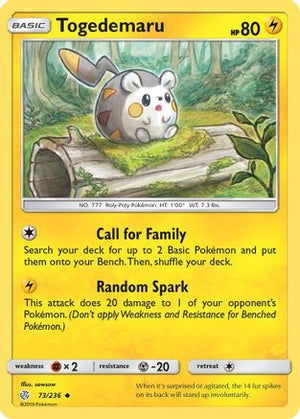 Togedemaru 73/236 - Cosmic Eclipse Reverse Holofoil - Poke-Collect