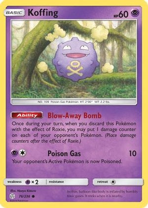 Koffing 76/236 - SM  Cosmic Eclipse Reverse Holofoil - Poke-Collect