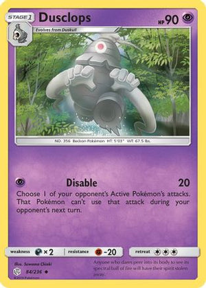 Dusclops 84/236 - SM  Cosmic Eclipse Reverse Holofoil - Poke-Collect