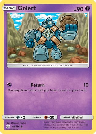 Golett 89/236 - SM  Cosmic Eclipse - Poke-Collect