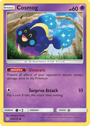 Cosmog - 100/236 100/236 - SM  Cosmic Eclipse Reverse Holofoil - Poke-Collect