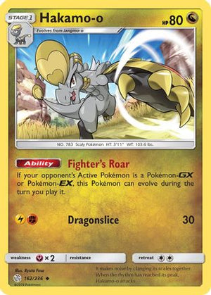 Hakamo-o 162/236 - SM  Cosmic Eclipse Reverse Holofoil - Poke-Collect