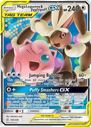 Mega Lopunny & Jigglypuff-GX 165/236 - Cosmic Eclipse Holofoil - Poke-Collect