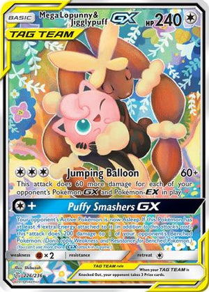 Mega Lopunny & Jigglypuff-GX 226/236 - Cosmic Eclipse Holofoil - Poke-Collect