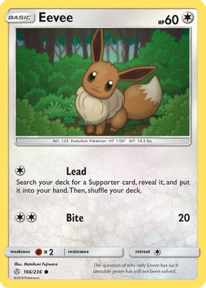 Eevee 166/236 - Cosmic Eclipse Reverse Holofoil - Poke-Collect