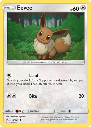 Eevee - 166/236 166/236 - SM  Cosmic Eclipse - Poke-Collect