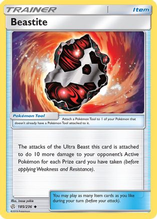 Beastite 185/236 - SM  Cosmic Eclipse Reverse Holofoil - Poke-Collect