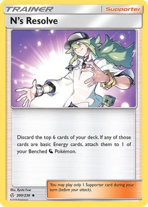 N's Resolve 200/236 - SM  Cosmic Eclipse Reverse Holofoil - Poke-Collect