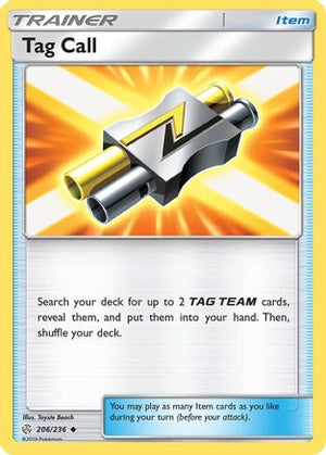 Tag Call 206/236 - Cosmic Eclipse Reverse Holofoil - Poke-Collect