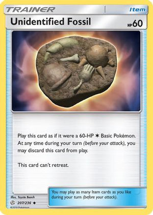 Unidentified Fossil 207/236 - Cosmic Eclipse Reverse Holofoil - Poke-Collect