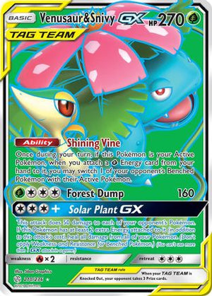 Venusaur & Snivy-GX 210/236 - Cosmic Eclipse Holofoil