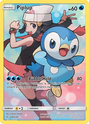 Piplup 239/236 - Cosmic Eclipse Holofoil - Poke-Collect