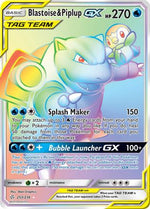 Blastoise & Piplup GX (Secret) 253/236 - SM  Cosmic Eclipse Holofoil - Poke-Collect