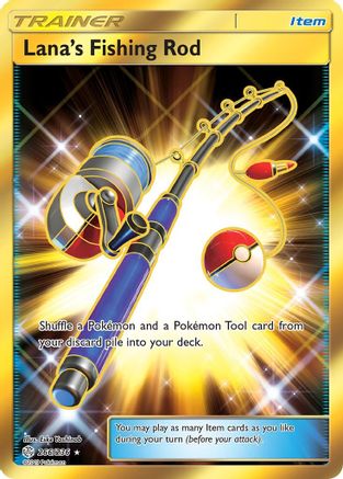 Lana's Fishing Rod (Secret) 266/236 - SM  Cosmic Eclipse Holofoil - Poke-Collect