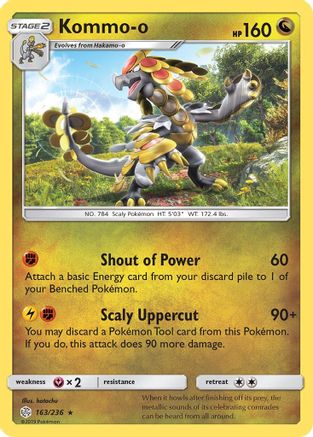 Kommo-o 163/236 - SM  Cosmic Eclipse Holofoil - Poke-Collect
