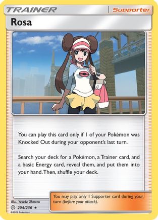 Rosa 204/236 - SM  Cosmic Eclipse Reverse Holofoil - Poke-Collect