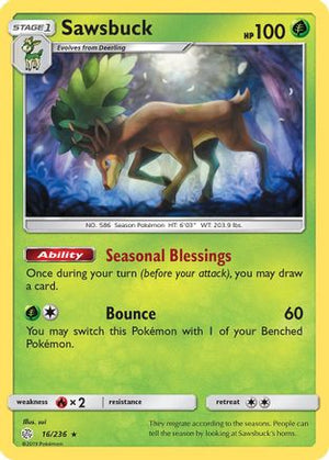 Sawsbuck 16/236 - Cosmic Eclipse Holofoil - Poke-Collect