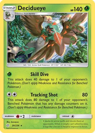 Decidueye 20/236 - SM  Cosmic Eclipse Holofoil - Poke-Collect