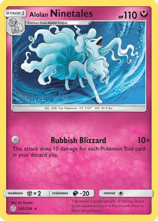 Alolan Ninetales 145/236 - SM  Cosmic Eclipse Reverse Holofoil - Poke-Collect
