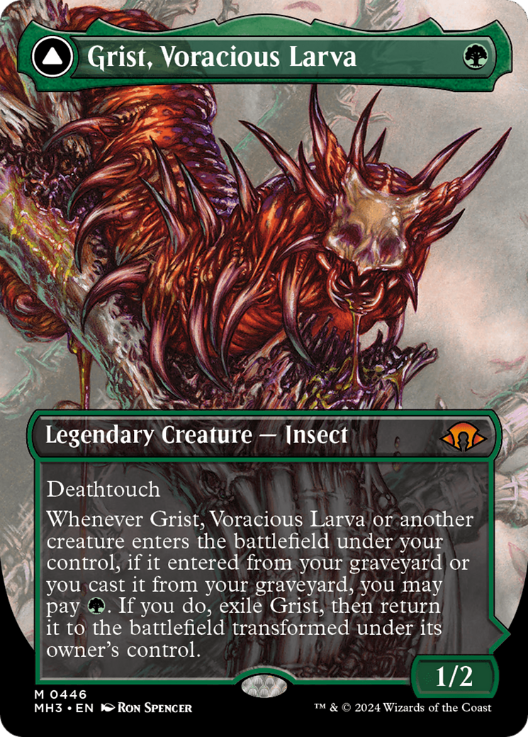 Grist, Voracious Larva (Borderless) (MH3-446) - Modern Horizons 3 (Borderless) Foil