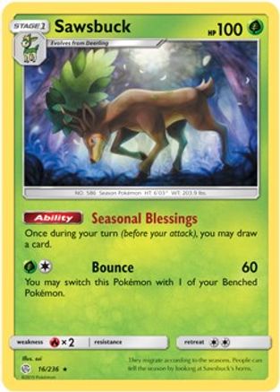 Sawsbuck - 16/236 (Prerelease Kit Exclusive) 16 - Deck Exclusives - Poke-Collect