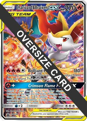 Charizard & Braixen GX - SM230 (SM Black Star Promo) SM230 - Jumbo Cards Holofoil - Poke-Collect