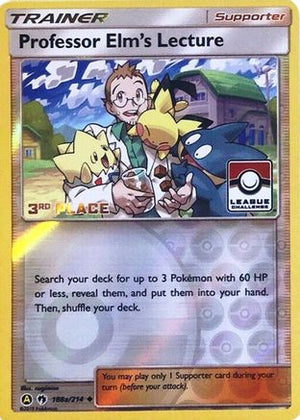 Professor Elm's Lecture - 188a/214 (League Challenge) [3rd Place] 188a - League & Championship Cards Reverse Holofoil - Poke-Collect