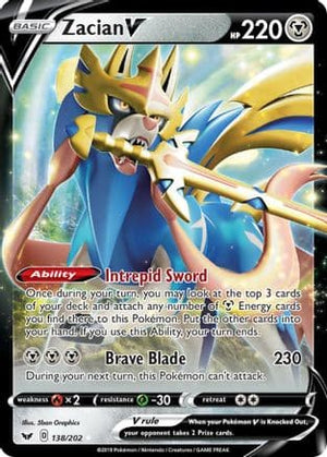 Zacian V 138/202 - Sword & Shield Holofoil